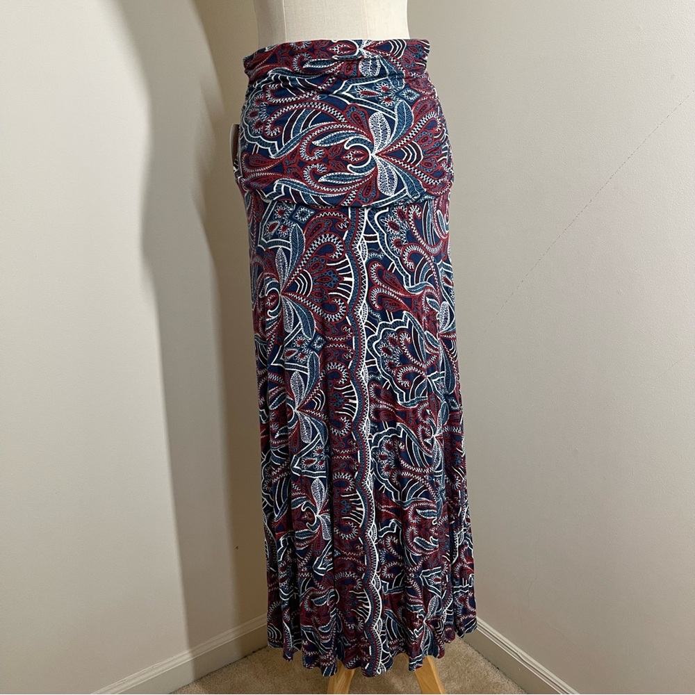 Anthropologie Maeve Melissa-SZ S-High Low Paisley Boho Peasant Maxi Skirt
